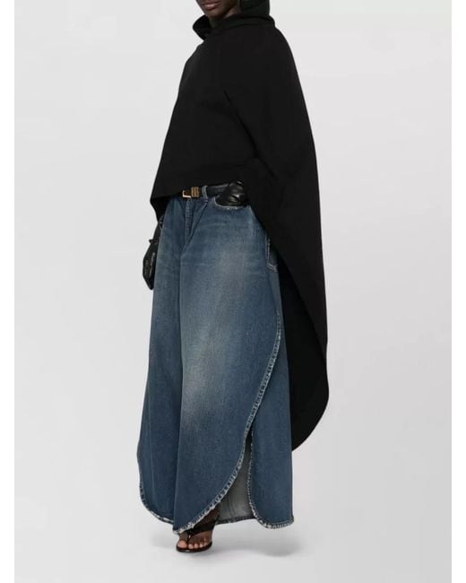 Balenciaga Black Long Hooded Sweatshirt Oversized Fit Pocket