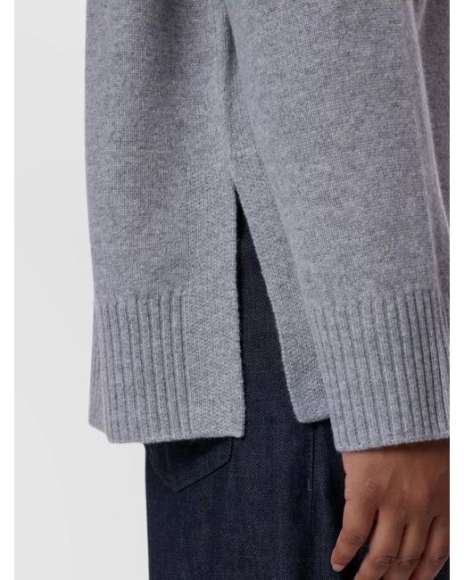 Closed Gray Crew Neck Knit Sweater Long Sleeves