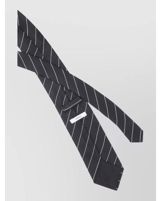 Lardini White Striped Tie Adjustable Length Smooth Finish for men