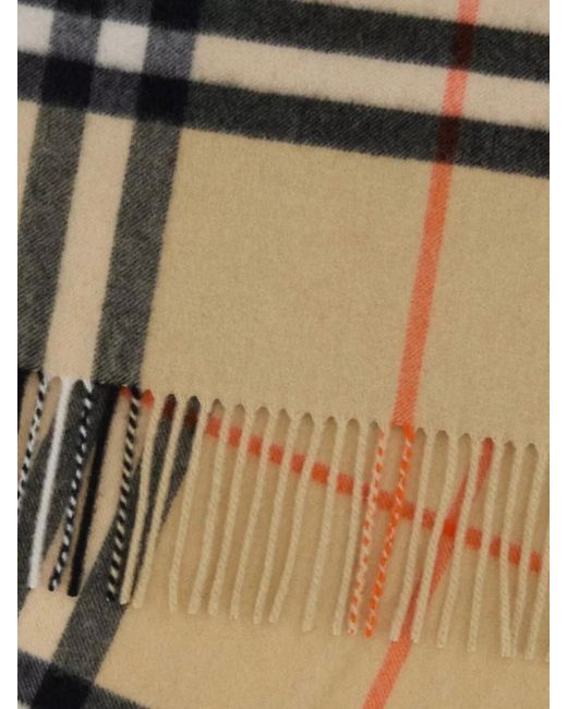 Burberry Natural Cashmere Check Scarf