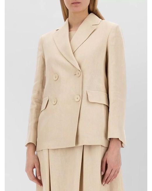 Max Mara Natural Linen Oversized Blazer