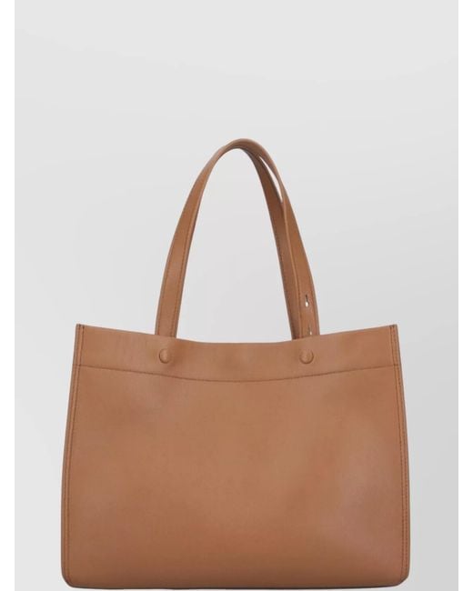 Anya Hindmarch Brown Shopper Leather Tote Bag