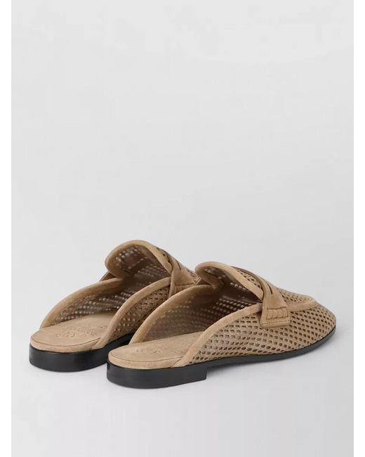 Brunello Cucinelli Natural Leather Mules