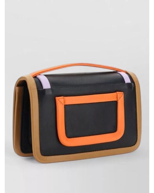 Pierre Hardy Orange Alpha Leather Shoulder Bag Color Block