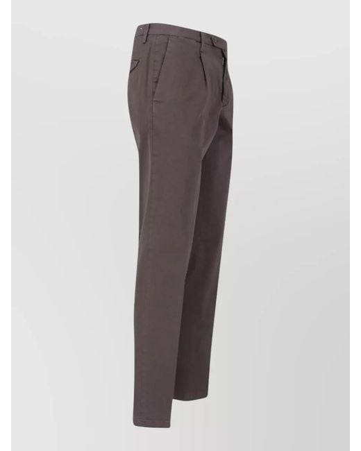 Briglia 1949 Brown Straight Pants Belt Loops Back Pockets for men
