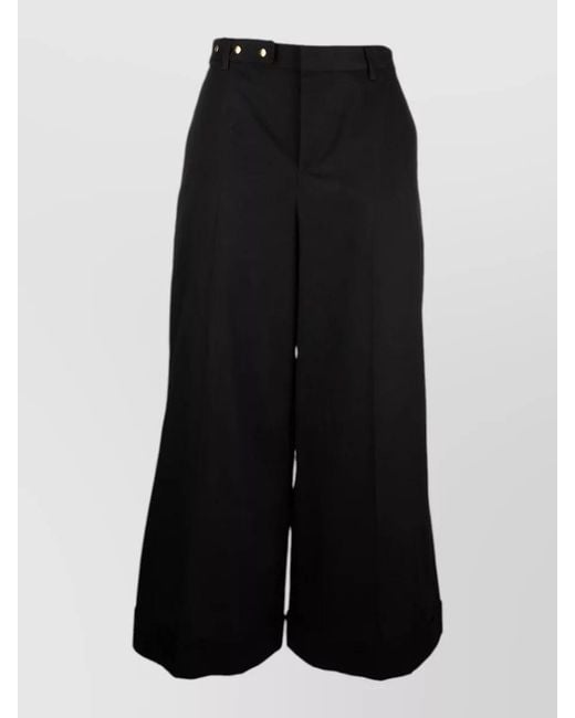 Céline Black High Waist Tailored Wide Leg Pants