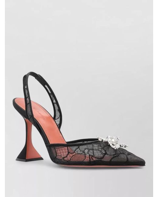 AMINA MUADDI Multicolor Rosie Lace Slingback Pumps 95Mm Bow