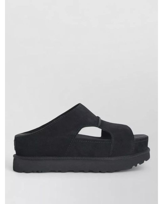 Ugg Blue Goldenstar Hi Suede Platform Slide Sandals