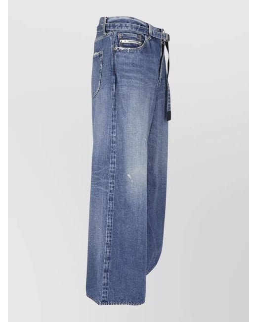 Sacai Blue Straight Leg Jeans for men