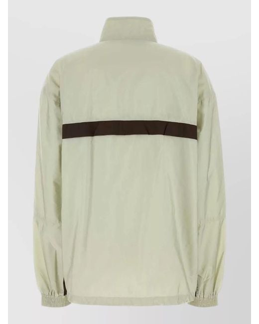 Prada Green Renylon Windbreaker High Collar Elastic Cuffs
