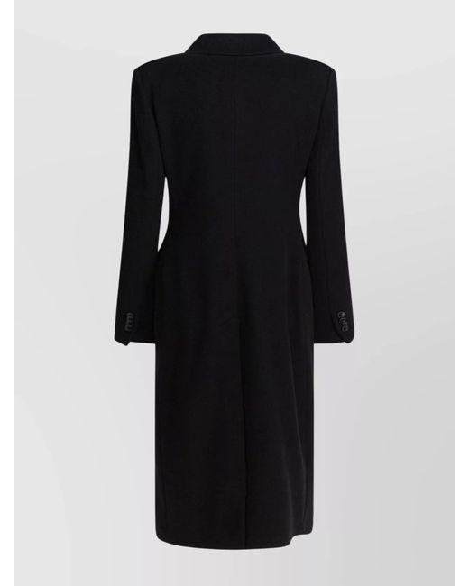 Tagliatore Black Cashmere Double-Breasted Coat