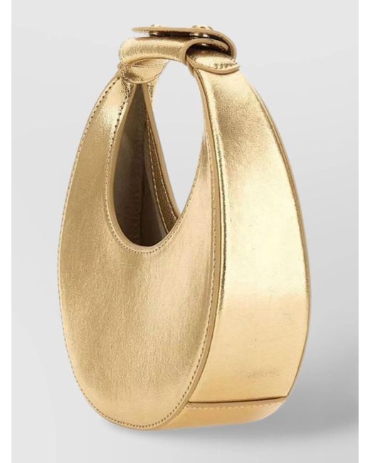 Staud White Moon Leather Shoulder Bag