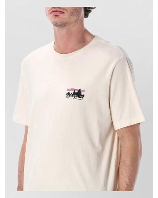 Patagonia White Organic Cotton Graphic Short-Sleeve T-Shirt for men