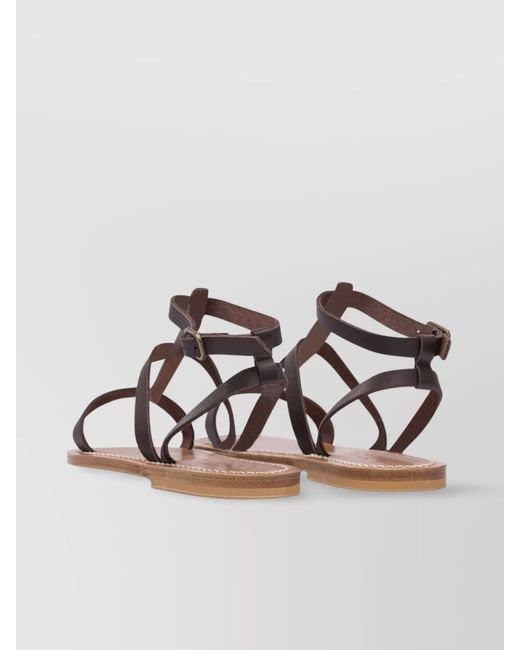 K. Jacques Metallic Leather Sandals