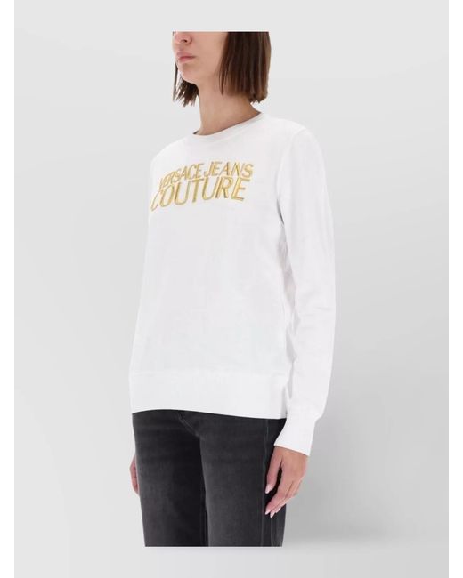 Versace Jeans Couture White Logo Sweatshirt