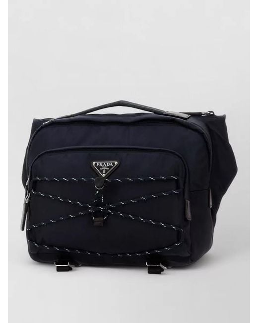 Prada Blue Renylon Speedrock Belt Bag Adjustable for men