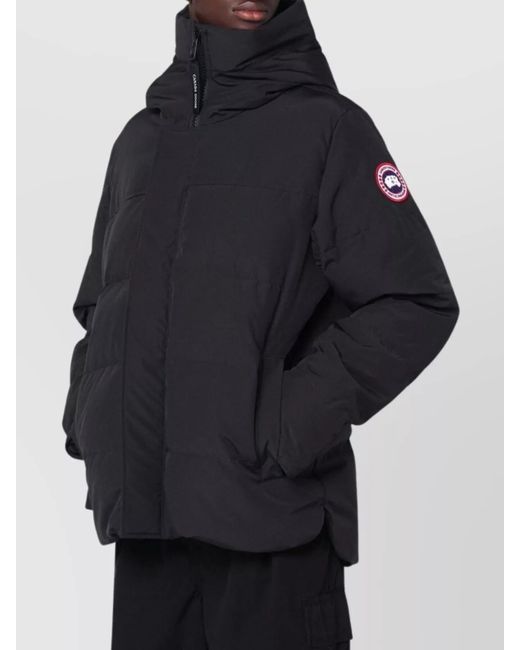 Canada Goose Blue Parka With Hood And Padded Design for men