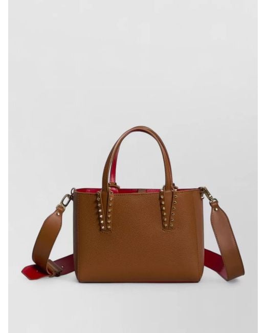 Christian Louboutin Brown Cabata Mini Shoulder Bag Sneaker Sole