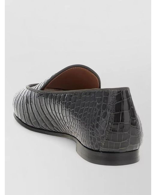 Aquazzura Gray Leather Loafers