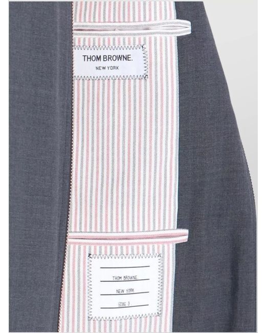 Thom Browne Blue Ribbed Wool Bomber Jacket for men