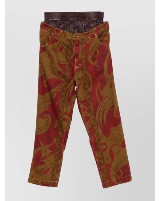 Vivienne Westwood Brown Straight-Leg Trousers for men
