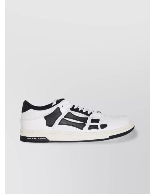 Amiri Metallic Leather Low-Top Sneakers Contrast Panels for men