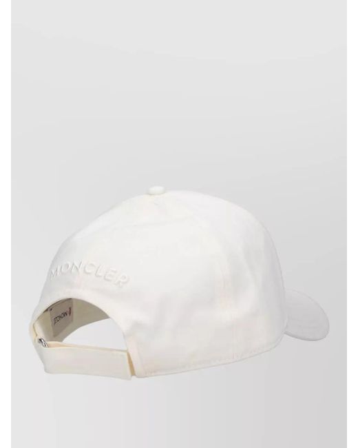 Moncler White Cotton Cap for men