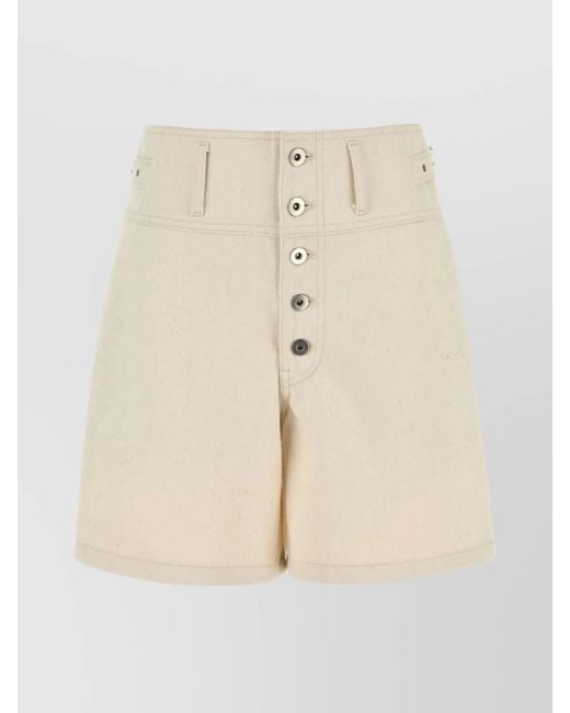 Jil Sander Women's Natural Sand Denim Bermuda Shorts