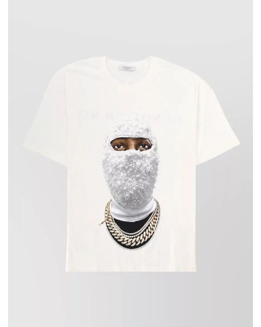 Ih Nom Uh Nit White Crew Neck Graphic Print Short Sleeve T Shirt for men