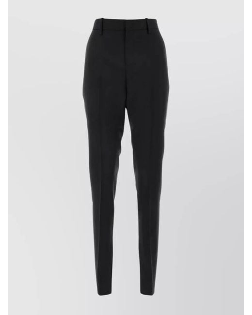 Gucci Black Horsebit Wool Trousers