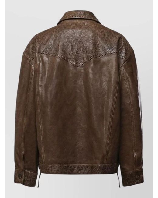 Golden Goose Deluxe Brand Brown Leather Coat