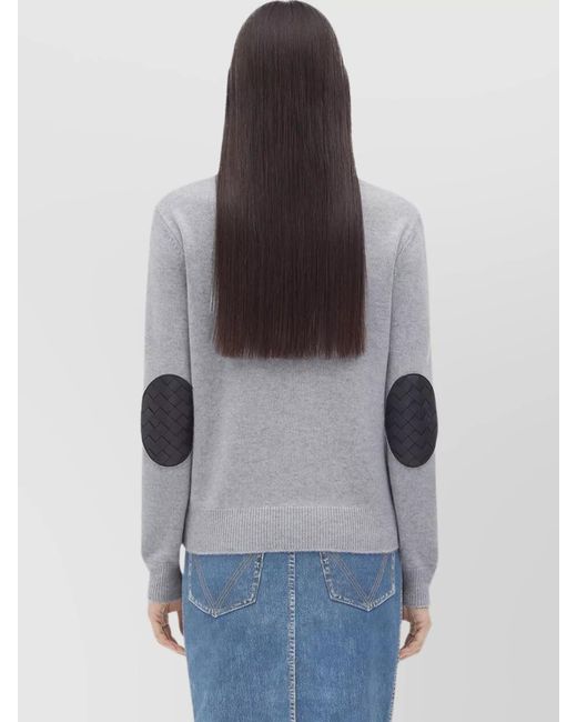 Bottega Veneta Gray Cashmere Ribbed Loose-Fit Sweater