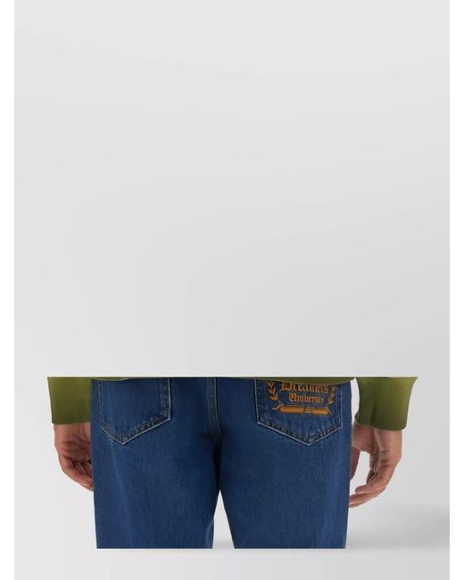 MSGM Blue Cotton Regular-Fit Sweatshirt for men