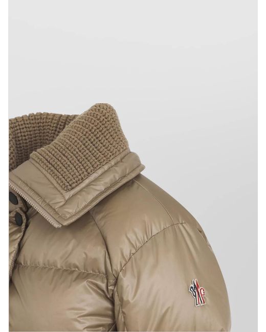 Moncler Natural Bataillouse Belted Ski Jacket