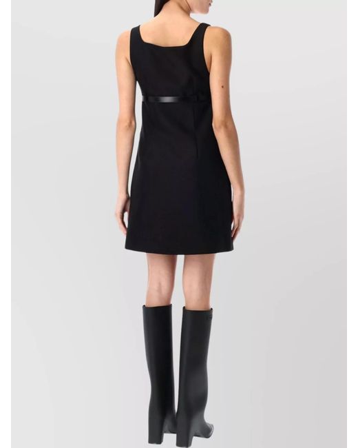 Coperni Black Denim Belted Mini Dress