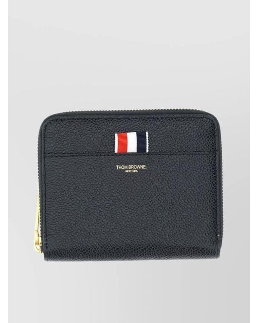 Thom Browne Black Leather Cardholder