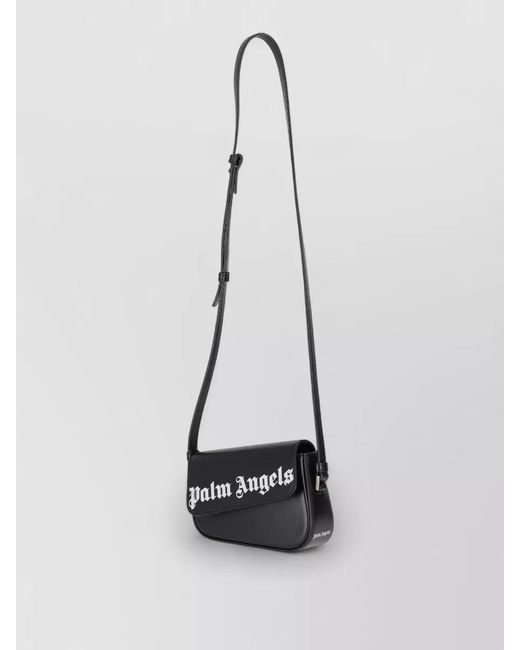Palm Angels White Crash Leather Cross-Body Bag