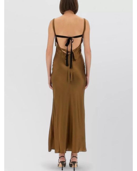 THE GARMENT Natural Catania Dress Bow Detail Open Back