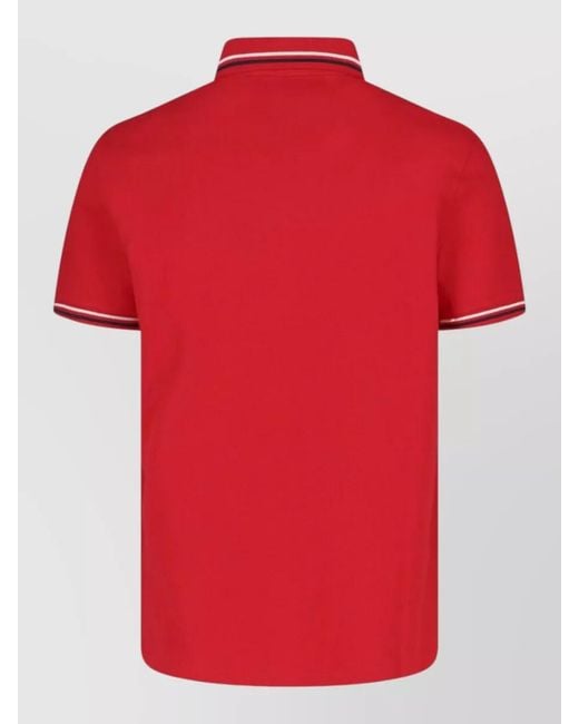 Valentino Red Cotton Short-Sleeve Polo Shirt for men