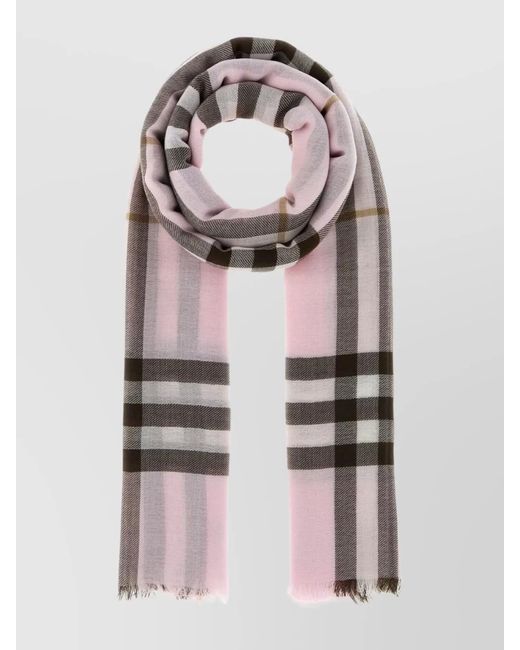 Burberry Multicolor Embroidered Wool Scarf