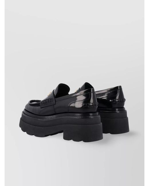 Alexander Wang Black Leather Platform Loafers