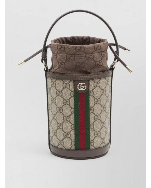 Gucci Black Ophidia Coated Canvas Bucket Bag