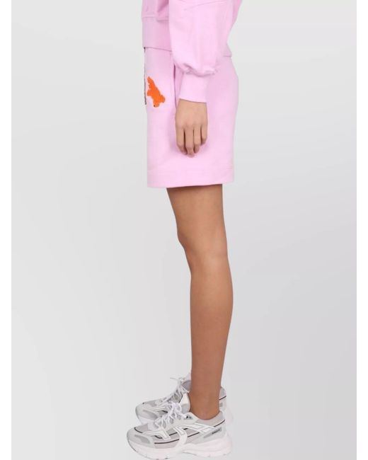 Canada Goose Pink Cotton Elastic-Waist Short Shorts
