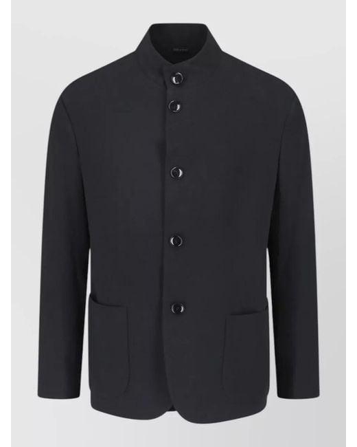 Giorgio Armani Blue Tailored Blazer Two Front Pockets Design for men