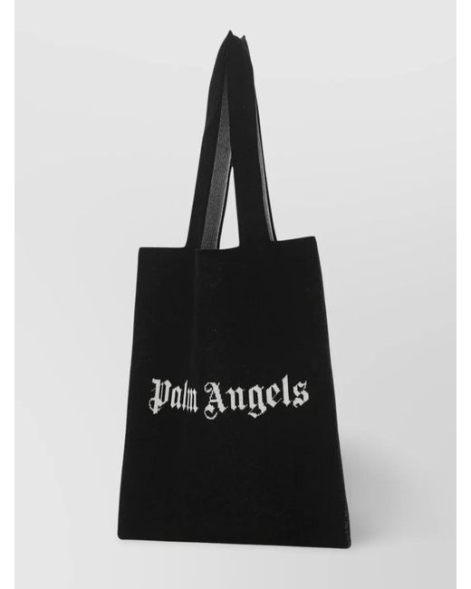 Palm Angels Black Logo Tote Bag for men