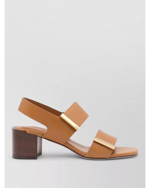 Tod's Brown Leather Sandals
