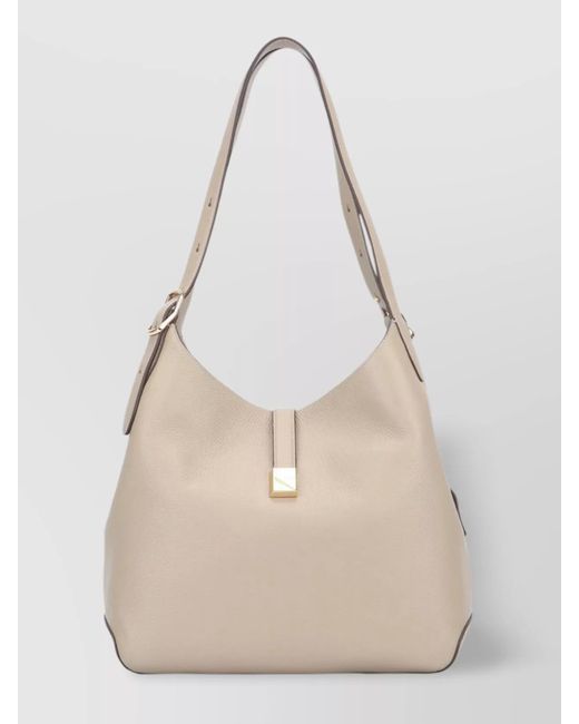 Kate Spade Natural Structured Leather Large Shoulder Bag