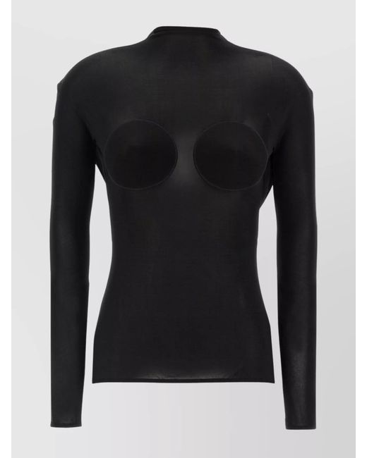 Jean Paul Gaultier Black Backless Jersey Top