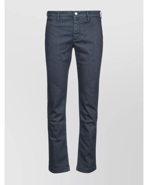 Jacob Cohen Blue Trousers With Belt Loops And Pockets for men