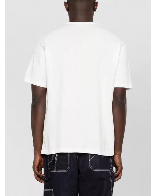 KENZO White Cotton Printed Crewneck T-Shirt for men